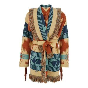 Alanui Women Golden Dusk Cardigan Orange Light Yellow